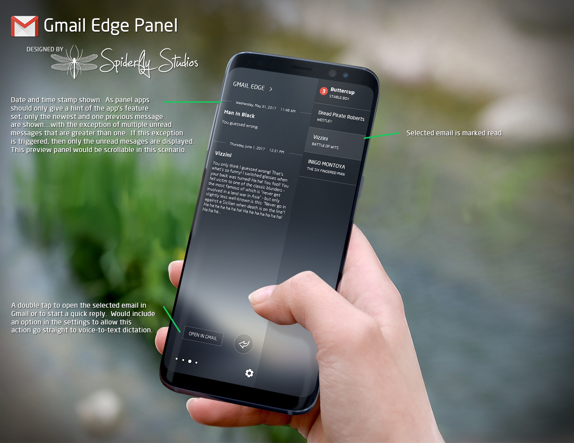 Edge Panel - Gmail