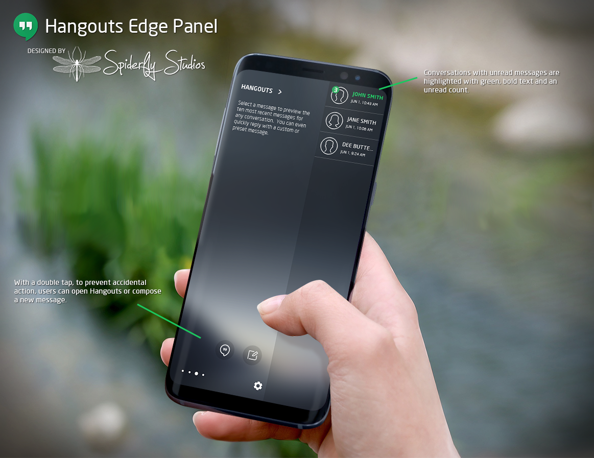 Edge Panel - Hangouts