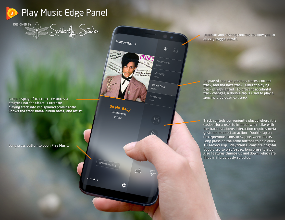 Edge Panel - Play Music