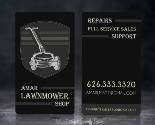 Amar Lawnmower Shop - Business Card Design