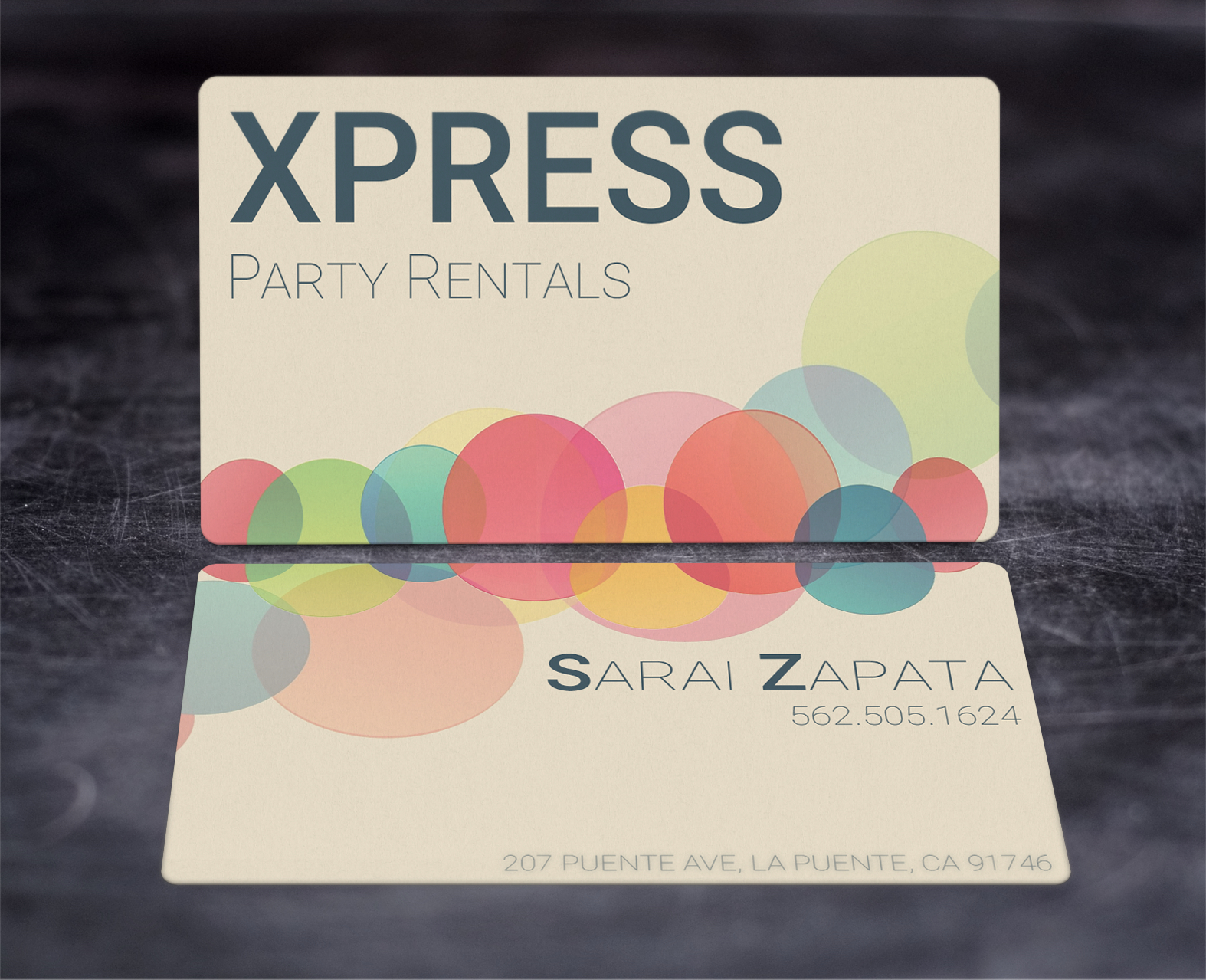 Xpress Party Rentals - Business Card Design