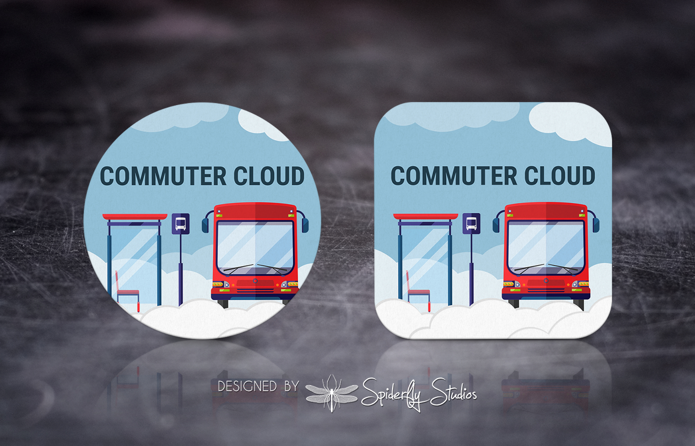 Commuter Cloud - Launcher Icon Design