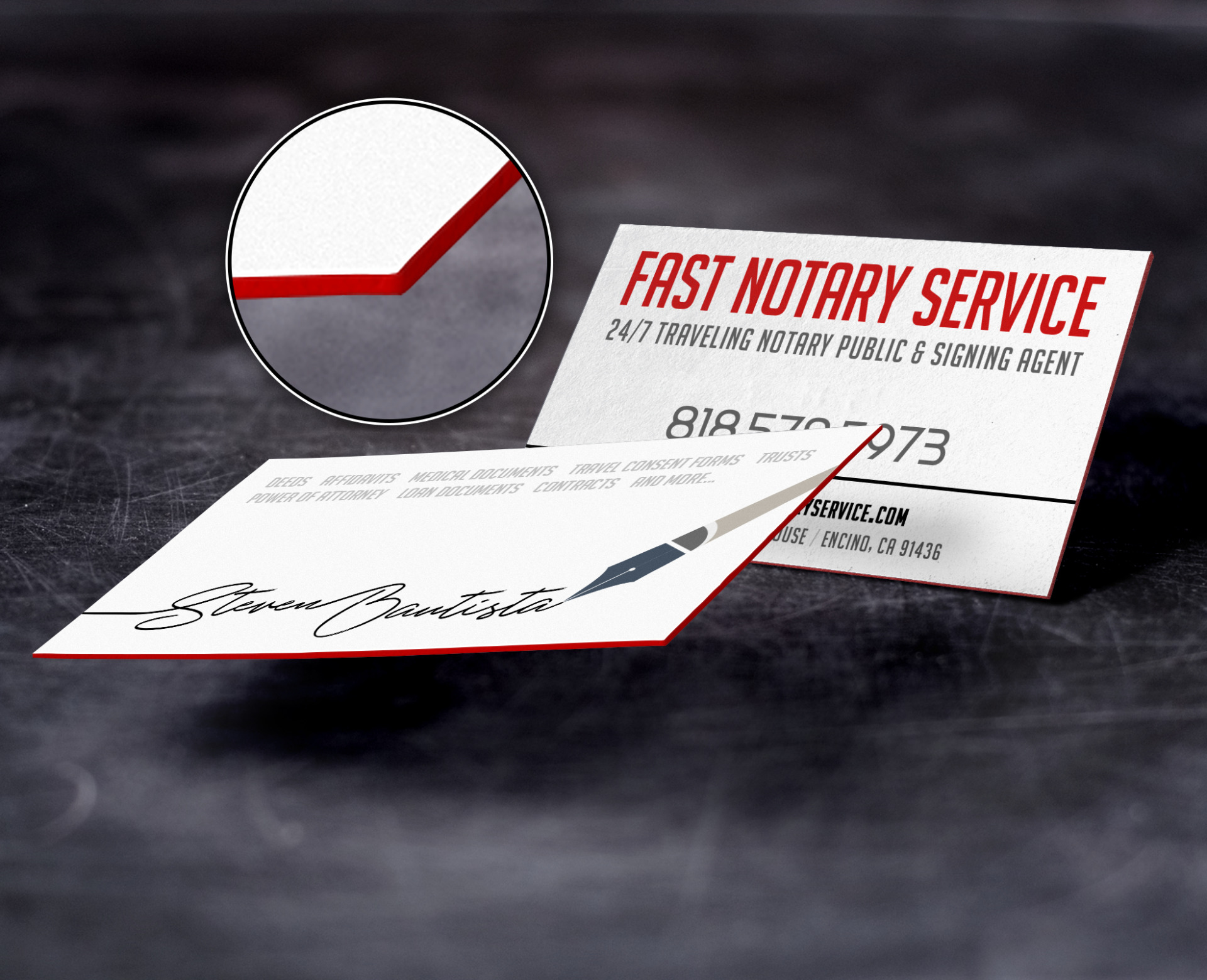 Fast Notary Service - Business Cards