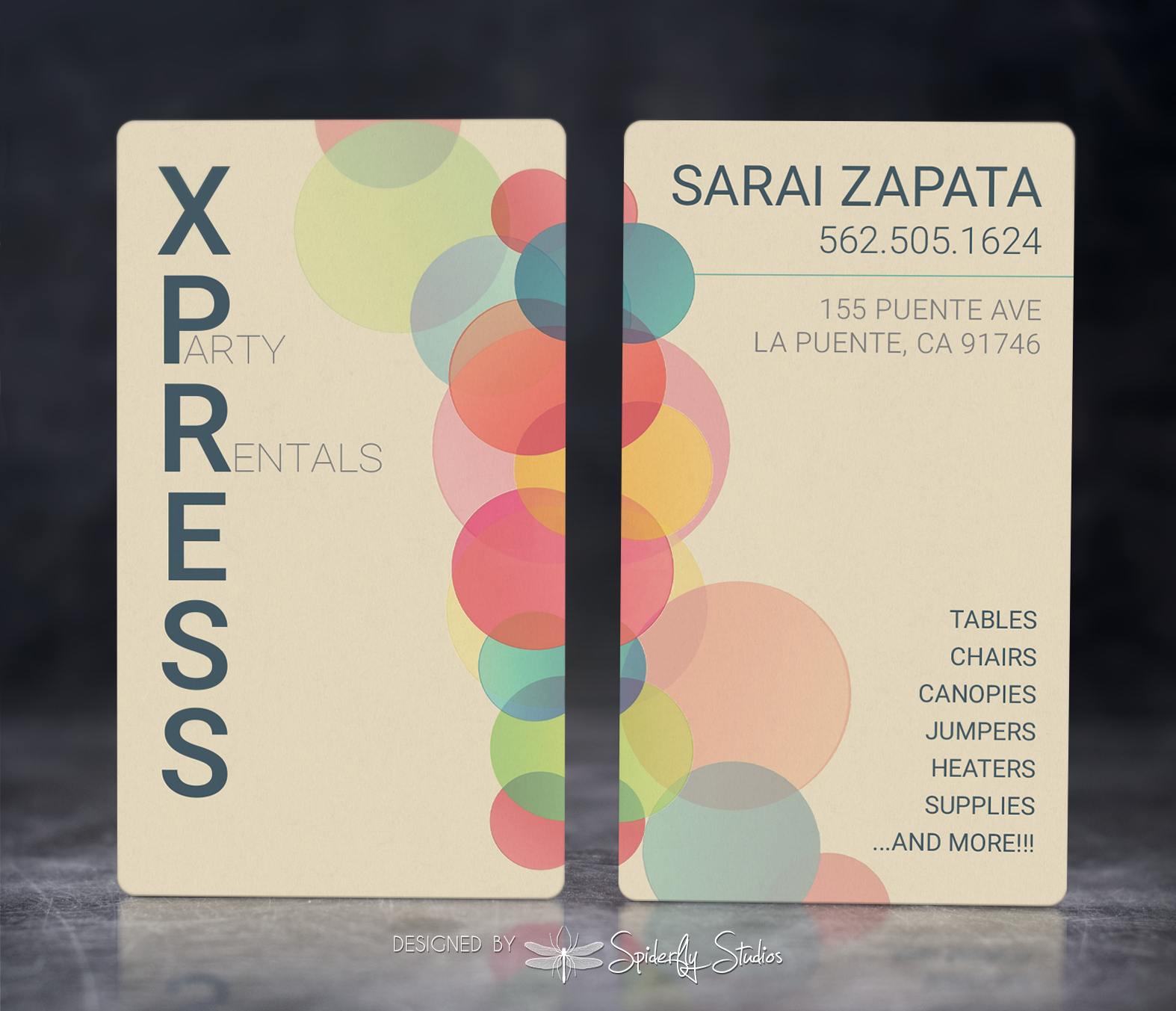 Xpress Party Rentals - Business Card Design